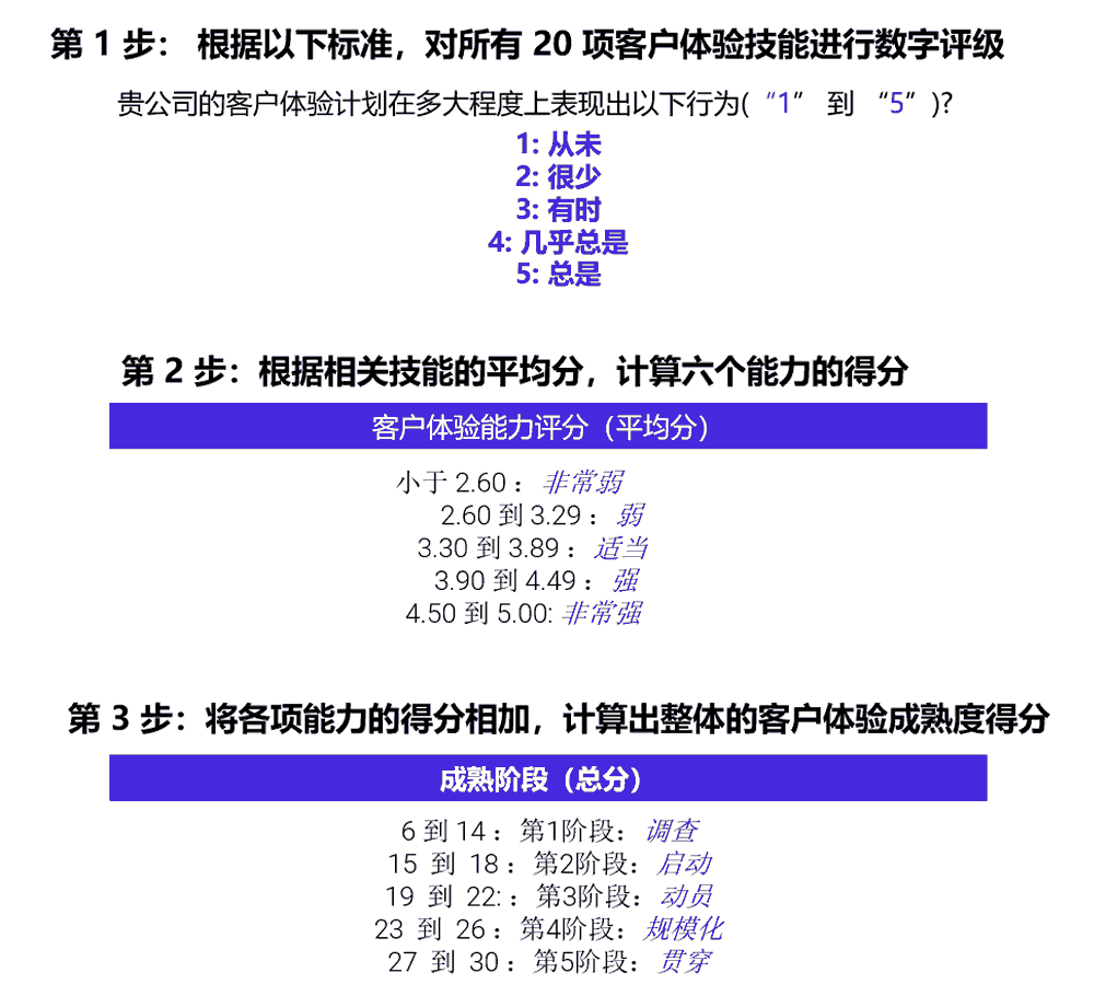 客户体验成熟度评估步骤