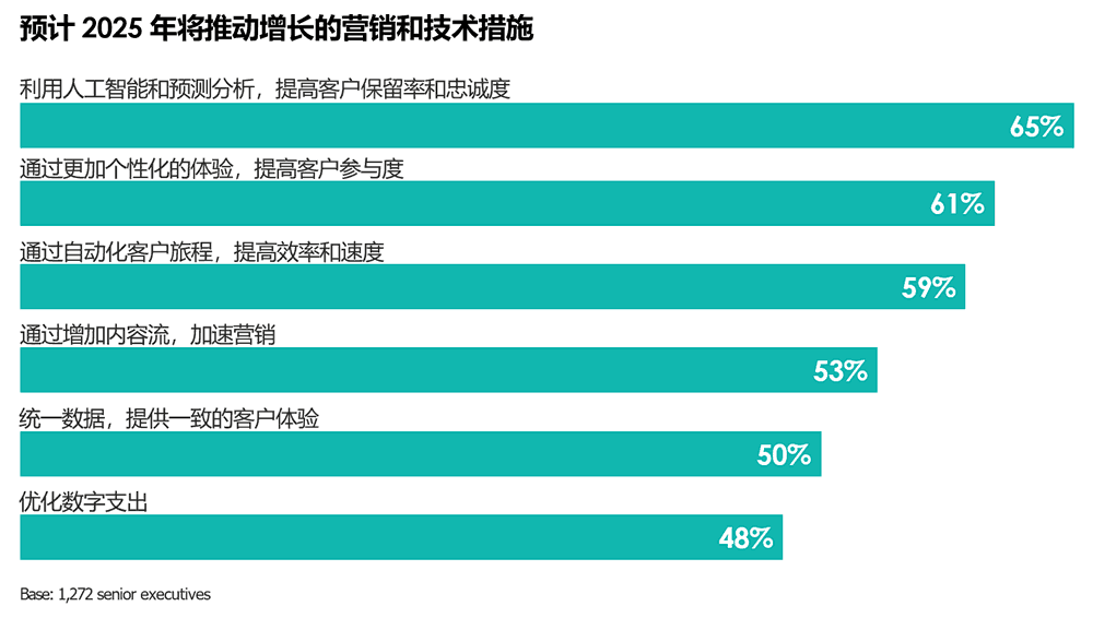 预计 2025 年将推动增长的营销和技术措施