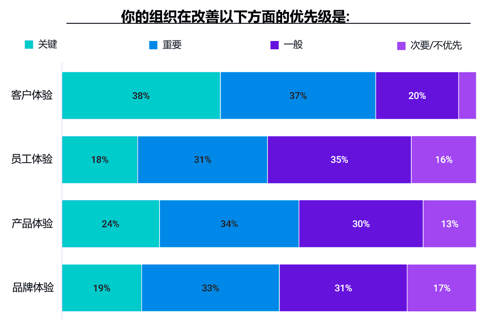 企业的体验管理优先级
