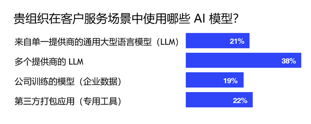 组织在客户服务场景中使用哪些AI模型